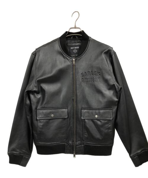 HARLEY-DAVIDSON（ハーレーダビッドソン）HARLEY-DAVIDSON (ハーレーダビッドソン) レザージャケット ブラック サイズ:Mの古着・服飾アイテム