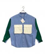 SOFTHYPHENソフトハイフン）の古着「長袖シャツ」｜ブルー×グリーン