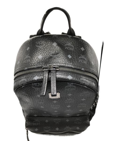 MCM（エムシーエム）MCM (エムシーエム) サイドスタッズ バックパック ブラックの古着・服飾アイテム