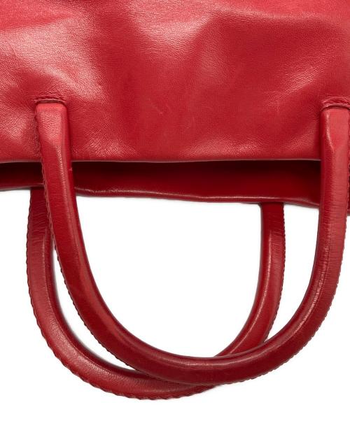 PRADA（プラダ）PRADA (プラダ) レザーハンドバッグ レッドの古着・服飾アイテム