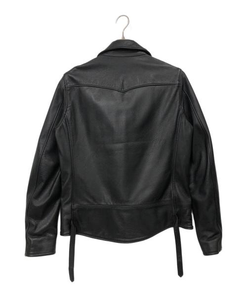 SEVESKIG（セヴシグ）SEVESKIG (セヴシグ) ダブルライダースレザージャケット ブラック サイズ:Lの古着・服飾アイテム
