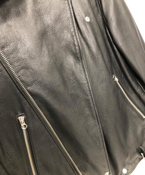 SEVESKIG（セヴシグ）SEVESKIG (セヴシグ) ダブルライダースレザージャケット ブラック サイズ:Lの古着・服飾アイテム