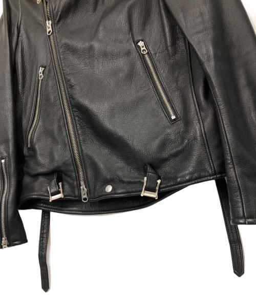 SEVESKIG（セヴシグ）SEVESKIG (セヴシグ) ダブルライダースレザージャケット ブラック サイズ:Lの古着・服飾アイテム