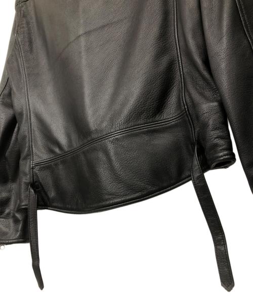 SEVESKIG（セヴシグ）SEVESKIG (セヴシグ) ダブルライダースレザージャケット ブラック サイズ:Lの古着・服飾アイテム