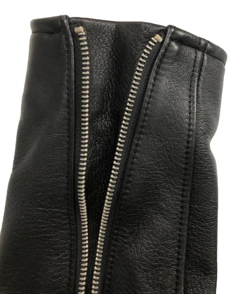 SEVESKIG（セヴシグ）SEVESKIG (セヴシグ) ダブルライダースレザージャケット ブラック サイズ:Lの古着・服飾アイテム