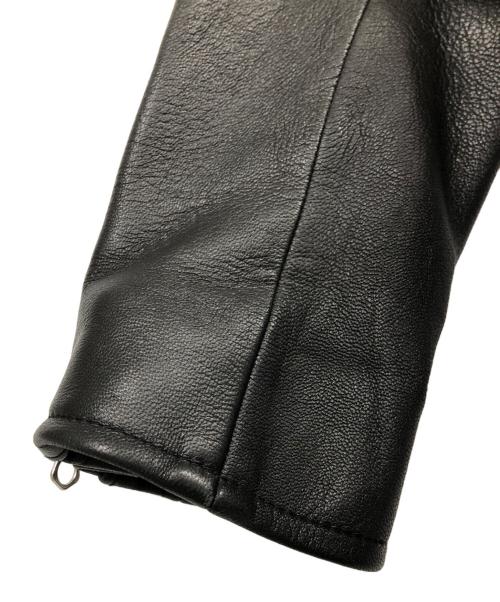 SEVESKIG（セヴシグ）SEVESKIG (セヴシグ) ダブルライダースレザージャケット ブラック サイズ:Lの古着・服飾アイテム