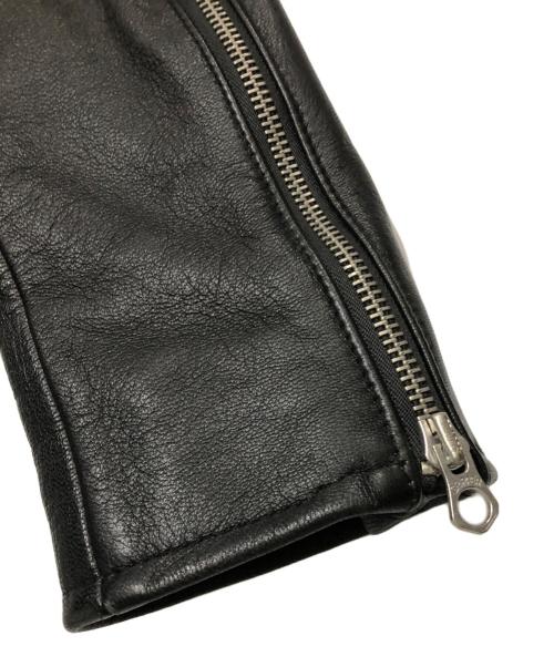 SEVESKIG（セヴシグ）SEVESKIG (セヴシグ) ダブルライダースレザージャケット ブラック サイズ:Lの古着・服飾アイテム