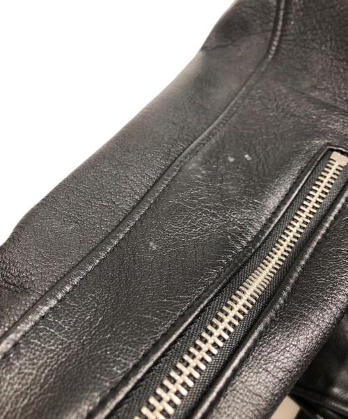 SEVESKIG（セヴシグ）SEVESKIG (セヴシグ) ダブルライダースレザージャケット ブラック サイズ:Lの古着・服飾アイテム