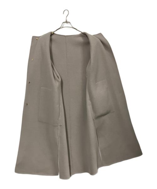 FRAY ID（フレイ アイディー）FRAY ID (フレイ アイディー) ウールカシミアバイカラーリバーコート グレー サイズ:1の古着・服飾アイテム