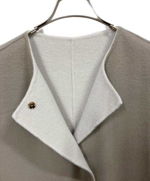FRAY ID（フレイ アイディー）FRAY ID (フレイ アイディー) ウールカシミアバイカラーリバーコート グレー サイズ:1の古着・服飾アイテム