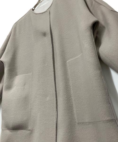 FRAY ID（フレイ アイディー）FRAY ID (フレイ アイディー) ウールカシミアバイカラーリバーコート グレー サイズ:1の古着・服飾アイテム