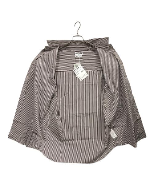 SOFTHYPHEN（ソフトハイフン）SOFTHYPHEN (ソフトハイフン) ストライプシャツ ブラウン×ホワイト サイズ:3の古着・服飾アイテム