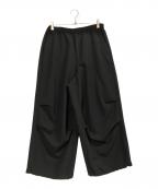 LAD MUSICIANラッドミュージシャン）の古着「POLYESTER TROPICAL OVER PANTS」｜ブラック