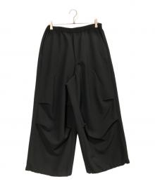 LAD MUSICIAN（ラッドミュージシャン）の古着「POLYESTER TROPICAL OVER PANTS」｜ブラック