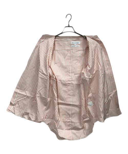 COMME des GARCONS（コムデギャルソン）COMME des GARCONS (コムデギャルソン) ストライプシャツ ホワイト×ピンク サイズ:Mの古着・服飾アイテム