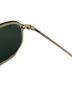 中古・古着 RAY-BAN (レイバン) サングラス ブレイズ ヘキサゴナル ゴールド×ブラック：7000円