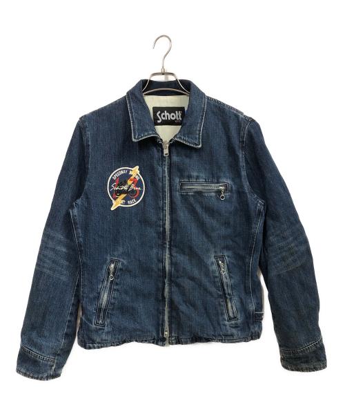 Schott（ショット）Schott (ショット) トラッカーモーターサイクルジャケット インディゴ サイズ:Mの古着・服飾アイテム