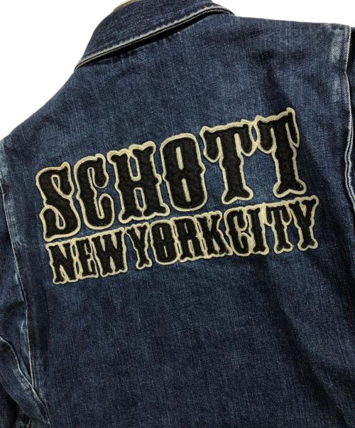 Schott（ショット）Schott (ショット) トラッカーモーターサイクルジャケット インディゴ サイズ:Mの古着・服飾アイテム