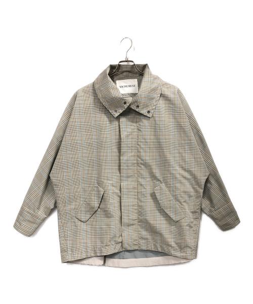 VACHEMENT（ヴァシュモン）VACHEMENT (ヴァシュモン) チェックショートコート ベージュ サイズ:FREEの古着・服飾アイテム
