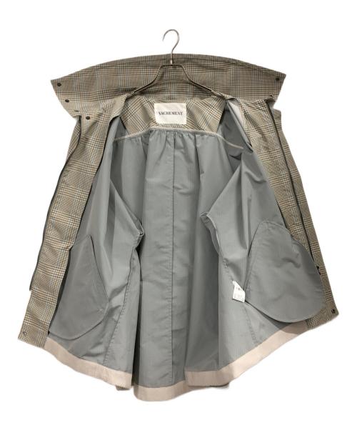 VACHEMENT（ヴァシュモン）VACHEMENT (ヴァシュモン) チェックショートコート ベージュ サイズ:FREEの古着・服飾アイテム