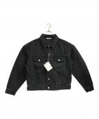 SOFTHYPHENソフトハイフン）の古着「タックディテールデニムジャケット」｜ブラック