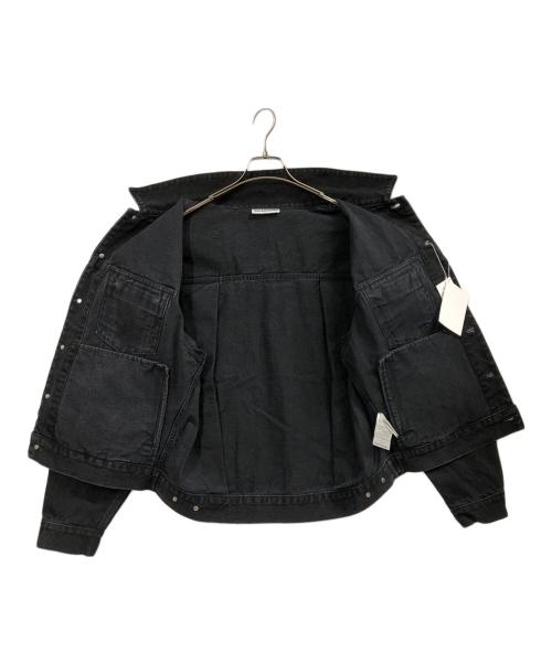 SOFTHYPHEN（ソフトハイフン）SOFTHYPHEN (ソフトハイフン) タックディテールデニムジャケット ブラック サイズ:3の古着・服飾アイテム
