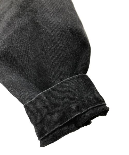 SOFTHYPHEN（ソフトハイフン）SOFTHYPHEN (ソフトハイフン) タックディテールデニムジャケット ブラック サイズ:3の古着・服飾アイテム