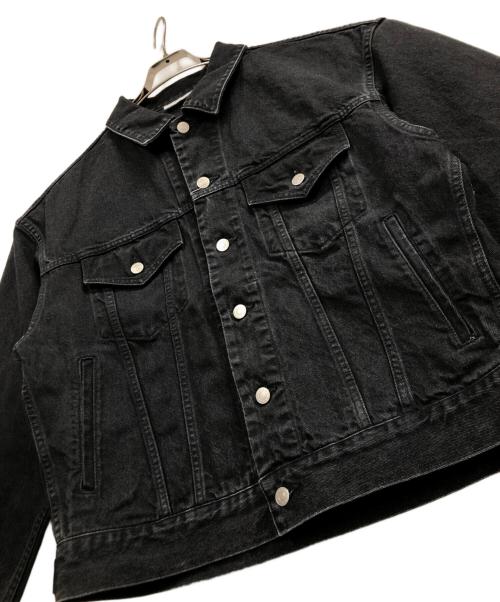 SOFTHYPHEN（ソフトハイフン）SOFTHYPHEN (ソフトハイフン) タックディテールデニムジャケット ブラック サイズ:3の古着・服飾アイテム