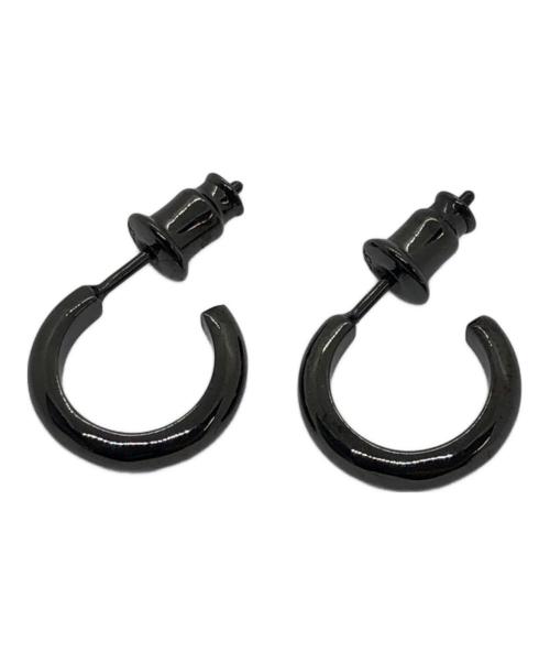 SOFTHYPHEN（ソフトハイフン）SOFTHYPHEN (ソフトハイフン) ピアス ブラックの古着・服飾アイテム