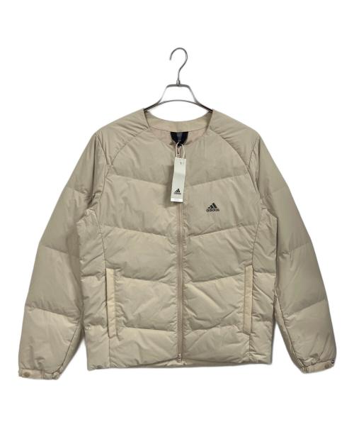 adidas（アディダス）adidas (アディダス) ダウンジャケット ベージュ サイズ:Lの古着・服飾アイテム