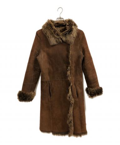 中古・古着通販】JOSEPH (ジョゼフ) ムートンコート ブラウン サイズ