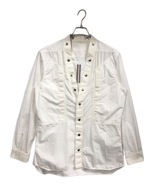 RICK OWENS（リックオウエンス）RICK OWENS (リックオウエンス) ラリーシャツ ホワイト サイズ:40 ITの古着・服飾アイテム