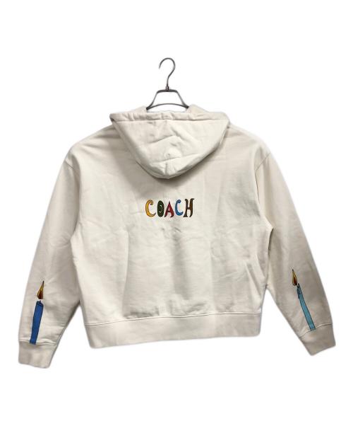 COACH（コーチ）COACH (オールドコーチ) プルオーバーパーカー アイボリー サイズ:Sの古着・服飾アイテム