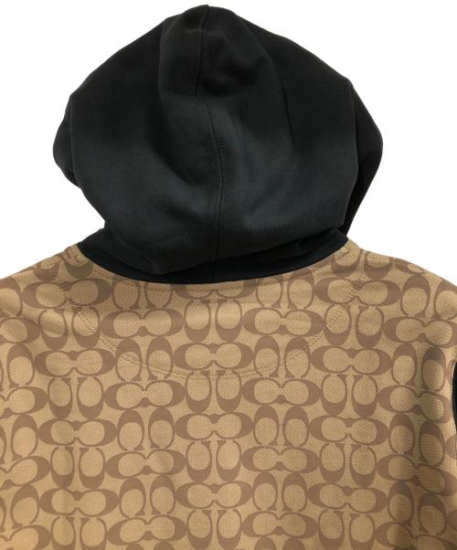 COACH（コーチ）COACH (オールドコーチ) プルオーバーパーカー ブラック×ブラウン サイズ:Lの古着・服飾アイテム