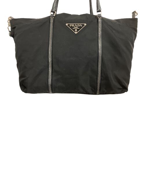 PRADA（プラダ）PRADA (プラダ) ナイロントートバッグ ブラックの古着・服飾アイテム