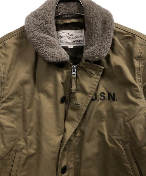 AVIREX（アヴィレックス）AVIREX (アヴィレックス) N-1デッキジャケット カーキ サイズ:Lの古着・服飾アイテム