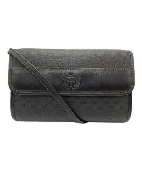 GUCCI（グッチ）GUCCI (グッチ) GGキャンバス ショルダーバッグ ブラックの古着・服飾アイテム