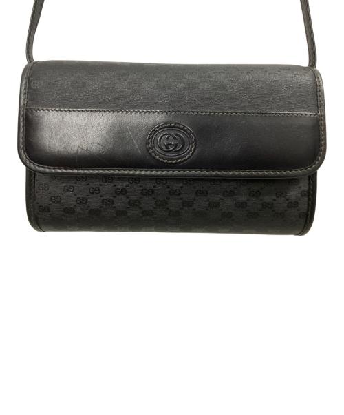 GUCCI（グッチ）GUCCI (グッチ) GGキャンバス ショルダーバッグ ブラックの古着・服飾アイテム
