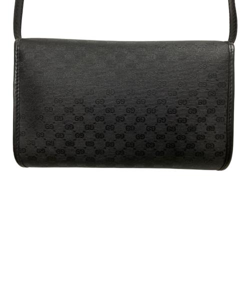 GUCCI（グッチ）GUCCI (グッチ) GGキャンバス ショルダーバッグ ブラックの古着・服飾アイテム