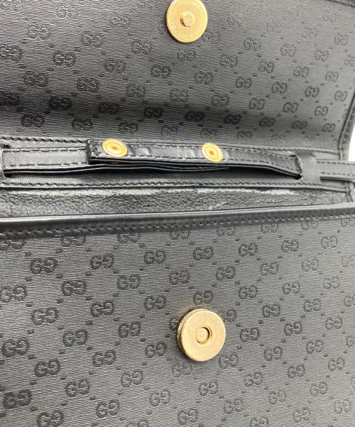 GUCCI（グッチ）GUCCI (グッチ) GGキャンバス ショルダーバッグ ブラックの古着・服飾アイテム