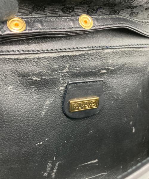 GUCCI（グッチ）GUCCI (グッチ) GGキャンバス ショルダーバッグ ブラックの古着・服飾アイテム