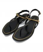 GUCCIグッチ）の古着「ホースビットトングサンダル」｜ブラック