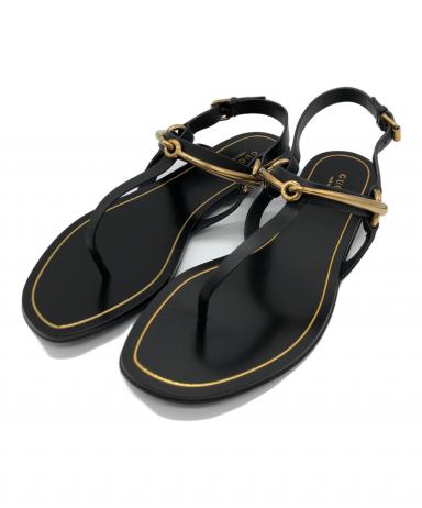 中古・古着通販】GUCCI (グッチ) ホースビットトングサンダル ブラック