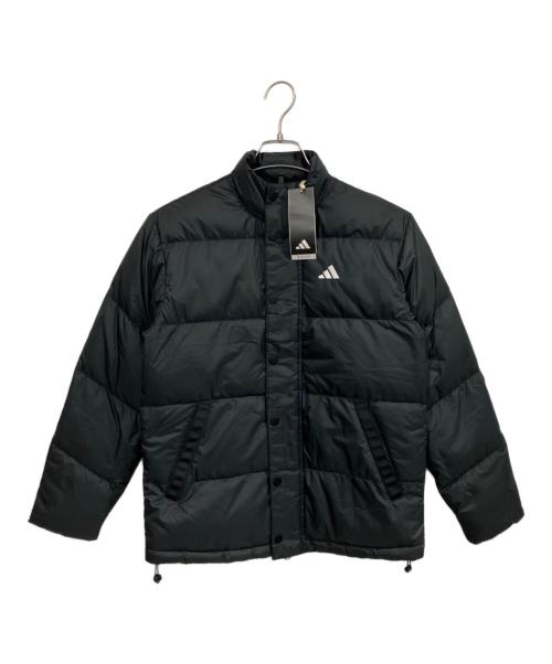 adidas（アディダス）adidas (アディダス) スリーストライプス ダウンジャケット ブラック サイズ:M 未使用品の古着・服飾アイテム