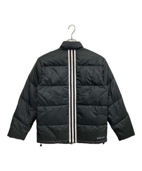 adidas（アディダス）adidas (アディダス) スリーストライプス ダウンジャケット ブラック サイズ:M 未使用品の古着・服飾アイテム