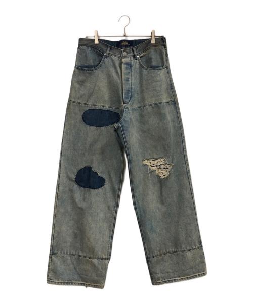 SHIKITARI（シキタリ）SHIKITARI (シキタリ) デニムパンツ インディゴ サイズ:Mの古着・服飾アイテム