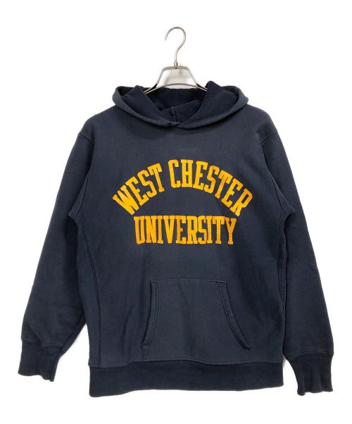 Champion（チャンピオン）Champion (チャンピオン) 2段プリントリバースウィーブパーカー ネイビー サイズ:XLの古着・服飾アイテム