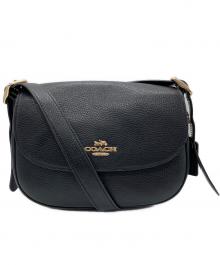 COACH（コーチ）の古着「メイシー サドル バッグ / ショルダーバッグ」｜ブラック