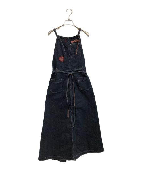 Hysteric Glamour（ヒステリックグラマー）Hysteric Glamour (ヒステリックグラマー) エプロンジャンパースカート インディゴ サイズ:FREEの古着・服飾アイテム