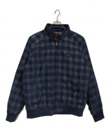 BROOKS BROTHERS（ブルックスブラザーズ）の古着「コットンコーデュロイ GFロゴ チェック キルティング ボマージャケット」｜ネイビー